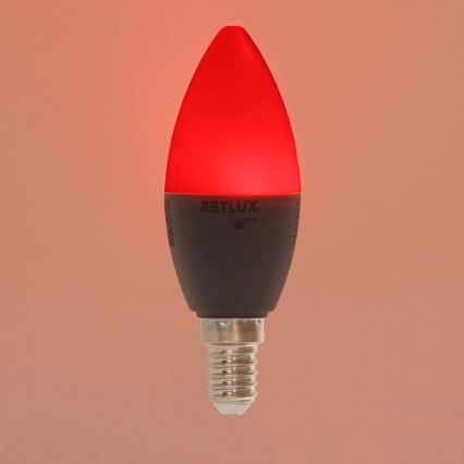 LED RGBW reguliuojama lemputė C37 E14/4,5W/230V 2700-6500K Wi-Fi Tuya
