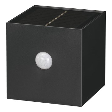 Retlux - LED saulės sieninis šviestuvas su jutikliu LED/1W/3,7V 1200 mAh IP44 juodas
