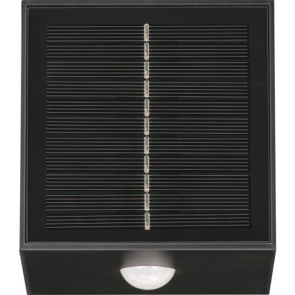 Retlux - LED saulės sieninis šviestuvas su jutikliu LED/1W/3,7V 1200 mAh IP44 juodas