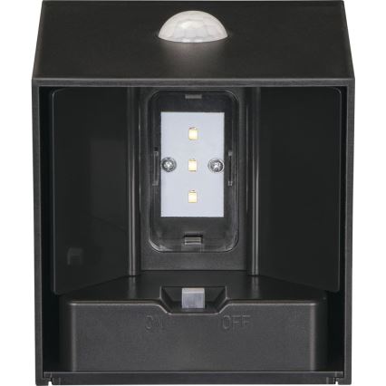 Retlux - LED saulės sieninis šviestuvas su jutikliu LED/1W/3,7V 1200 mAh IP44 juodas