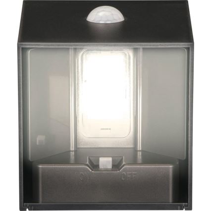 Retlux - LED saulės sieninis šviestuvas su jutikliu LED/1W/3,7V 1200 mAh IP44 juodas