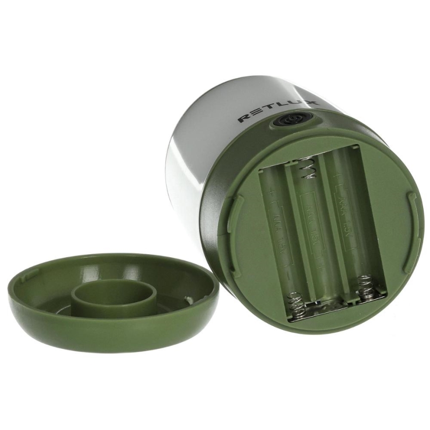 LED šviesos reguliavimas nešiojamas lempa LED/3W/3xAAA žalia