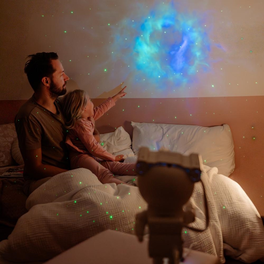 Retlux - LED vaikiškas projektorius 230V astronautas 23,3 cm + nuotolinis valdymas