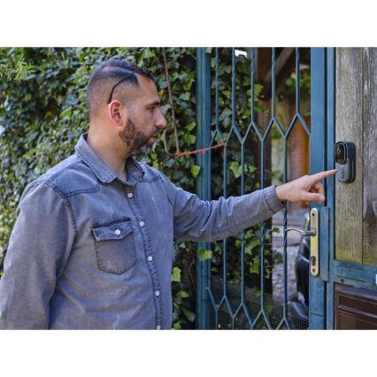 Video durų skambutis su judesio jutikliu 5MPx 1440p 5200 mAh Wi-Fi IP65 antracitas