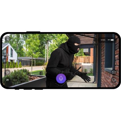 Video durų skambutis su judesio jutikliu 5MPx 1440p 5200 mAh Wi-Fi IP65 antracitas