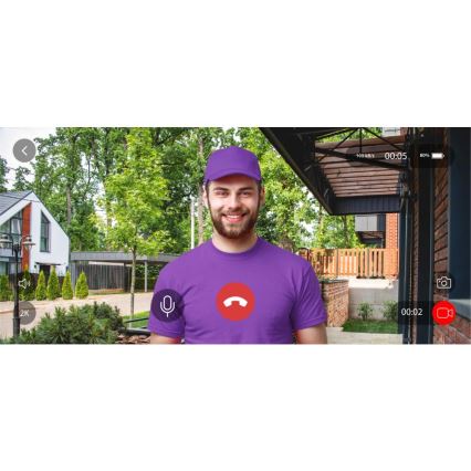 Video durų skambutis su judesio jutikliu 5MPx 1440p 5200 mAh Wi-Fi IP65 antracitas