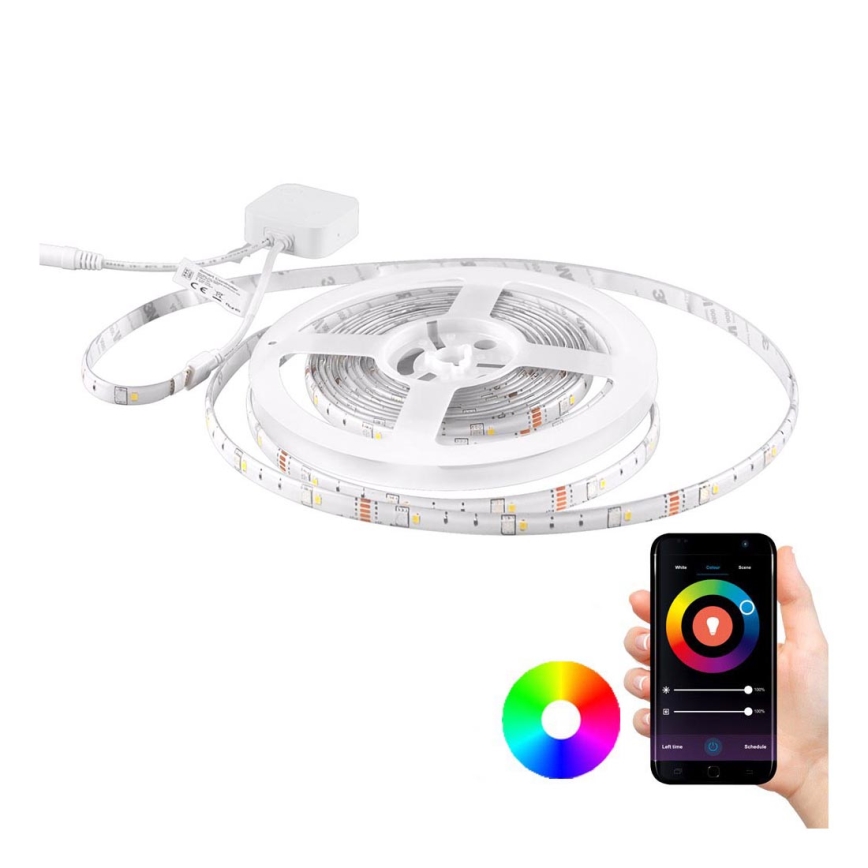 RGB LED Reguliuojama juostelė Wi-Fi + muzikos funkcija LED/16W/230V 5 m Tuya