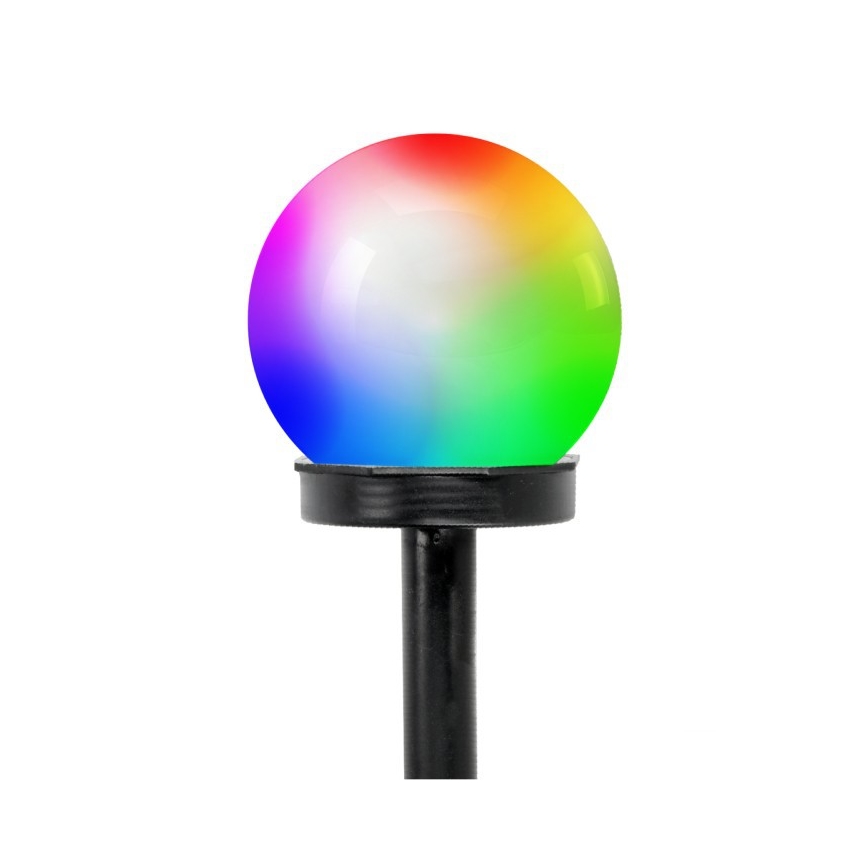 RGB LED saulės lempa SPHERE, 1,2 V, IP44, 40 mAh, skersmuo 10 cm