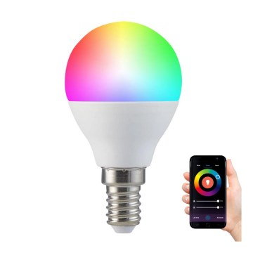 RGB Pritemdoma LED lemputė G45 E14/5,5W/230V 2700-6500K Wi-fi Tuya