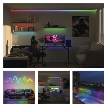 RGBIC Pritemdoma LED juosta GoSmart LED/24W/230V 3 m Wi-Fi Tuya