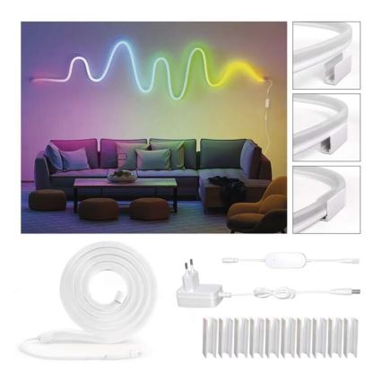 RGBIC Pritemdoma LED juosta GoSmart LED/24W/230V 3 m Wi-Fi Tuya