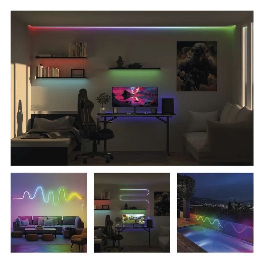 RGBIC Pritemdoma LED juosta GoSmart LED/33W/230V 5 m Wi-Fi Tuya