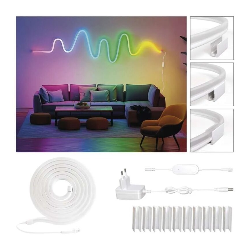RGBIC Pritemdoma LED juosta GoSmart LED/33W/230V 5 m Wi-Fi Tuya