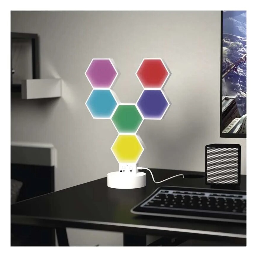 RGBIC Pritemdomas stalinis šviestuvas GoSmart LED/5,5W/230V Wi-Fi Tuya