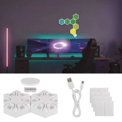 RGBIC Pritemdomas stalinis šviestuvas GoSmart LED/5,5W/230V Wi-Fi Tuya