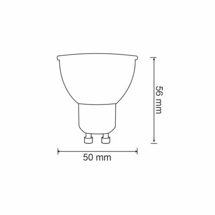 RGBW LED pritemdoma elektros lemputė G45 GU10/5,5W/230V 2700-6500K Wi-Fi Tuya