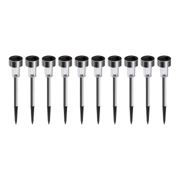 RINKINYS 10x LED Saulės lempa LED/0,06W/1,2V 6000K IP44 40 mAh