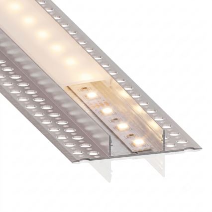 RINKINYS 1x LED juosta MYLIVING LIGHTSTRIP LED/22W/230V 5 m + 5x įleidžiamas profilis po 1 m sidabrinis/baltas