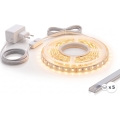 RINKINYS 1x LED juosta MYLIVING LIGHTSTRIP LED/22W/230V 5 m + 5x įleidžiamas profilis po 1 m, sidabrinė/balta
