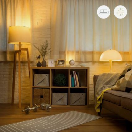 RINKINYS 2x LED dimeriuojama lemputė A60 E27/9W/230V 2700K Wi-Fi + su nuotoliniu pulteliu - WiZ
