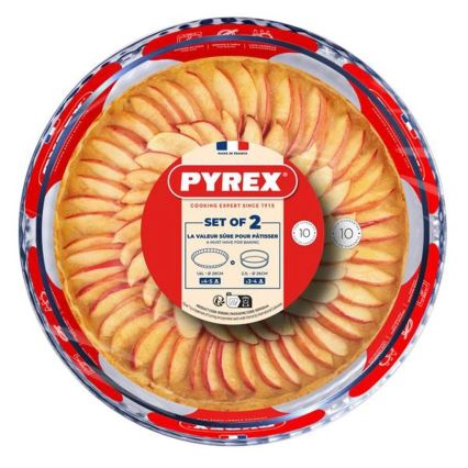 Rinkinys: 2 PYREX pyrago kepimo formos, skersmuo 26/28 cm