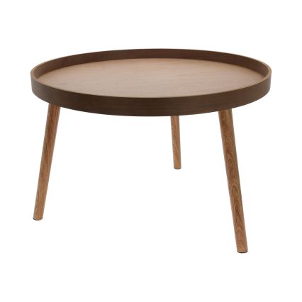 Rinkinys 2 vnt. kavos staliukų VERDE Ø 60/38 cm riešutas