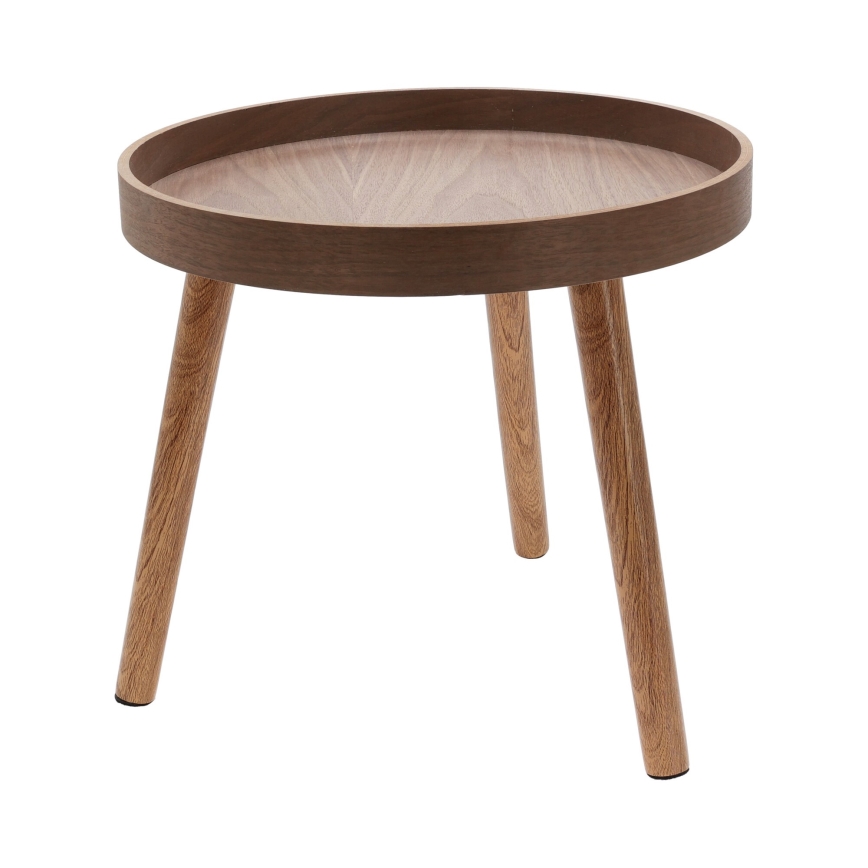 Rinkinys 2 vnt. kavos staliukų VERDE Ø 60/38 cm riešutas