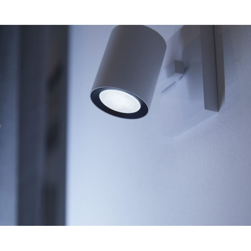 Komplektas (2 vnt.) — dimeriuojamos Philips Hue White Ambiance GU10 LED lemputės, 4,2W / 230V, 2200–6500K + Hue Bridge