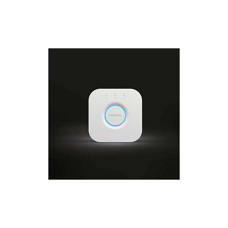 Komplektas (2 vnt.) — dimeriuojamos Philips Hue White Ambiance GU10 LED lemputės, 4,2W / 230V, 2200–6500K + Hue Bridge