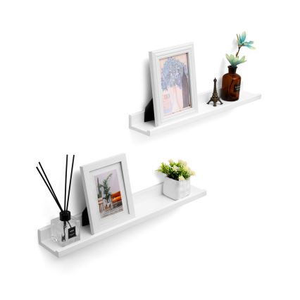 Rinkinys: 2 vnt. sieninių lentynų SHELFY, baltos spalvos