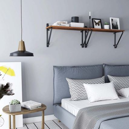 Rinkinys: 2 vnt. sieninių lentynų SHELFY, ruda/juoda