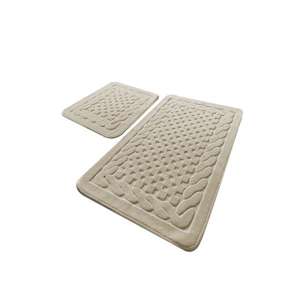 Rinkinys (2 vnt.) vonios kilimėlių BAMBI 60/100 cm, smėlio spalvos