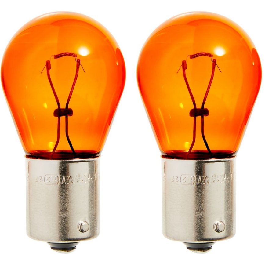 RINKINYS 2x Automobilio lemputės Philips VISION 12496NAB2 PY21W BAU15s/21W/12V