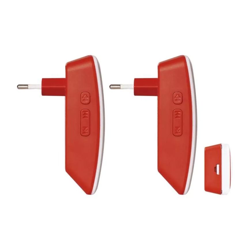 RINKINYS 2x Belaidis durų skambutis 230V IP44
