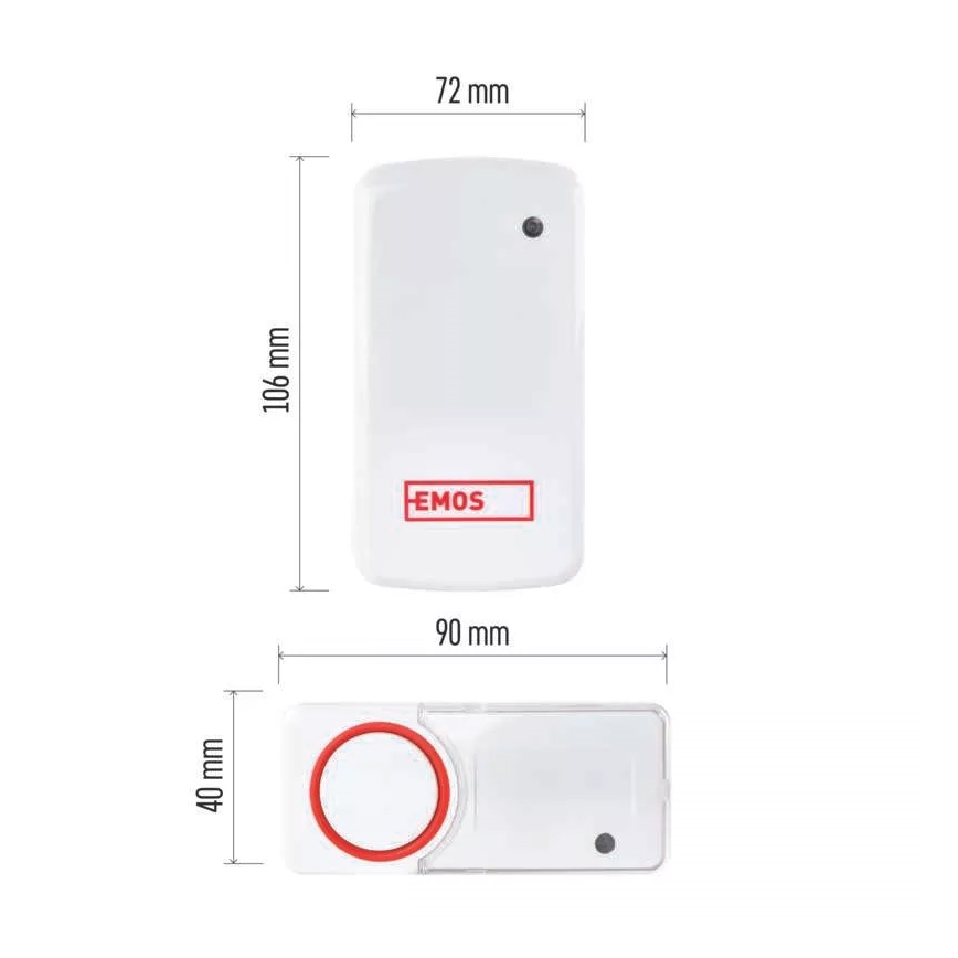 RINKINYS 2x Belaidis durų skambutis 230V IP44