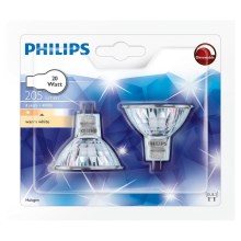 RINKINYS  2x Didelio našumo halogeninė elektros lemputė GU5,3/20W/12V - Philips