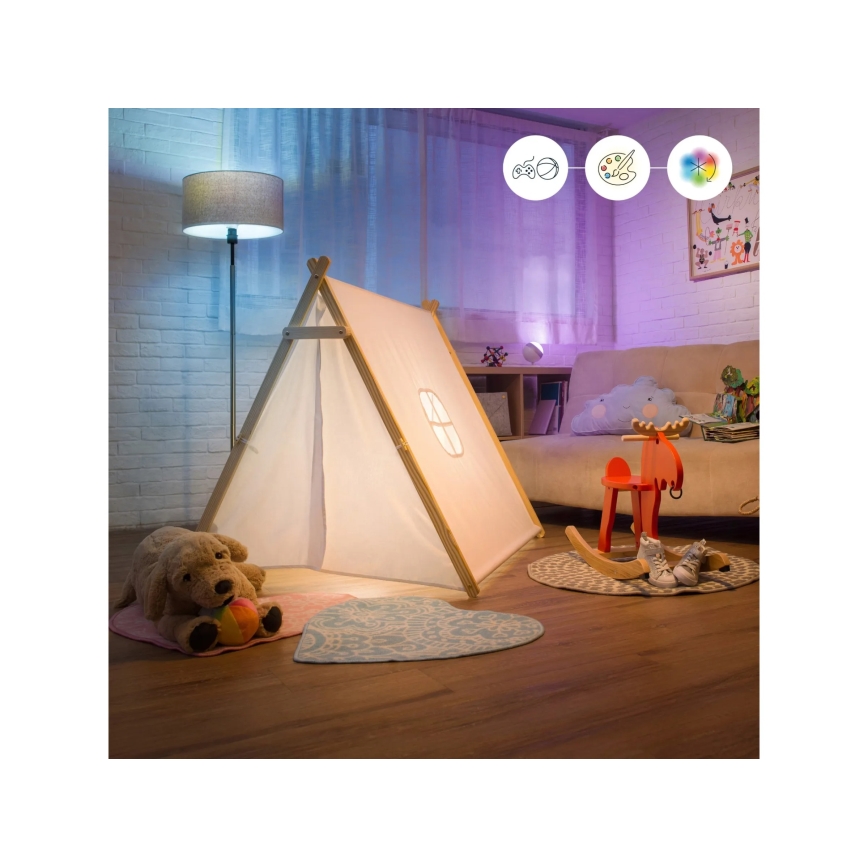 Komplektas 2x LED RGBW dimeriuojama lemputė A60 E27/9W/230V 2200-6500K Wi-Fi + nuotolinio valdymo pultas - WiZ