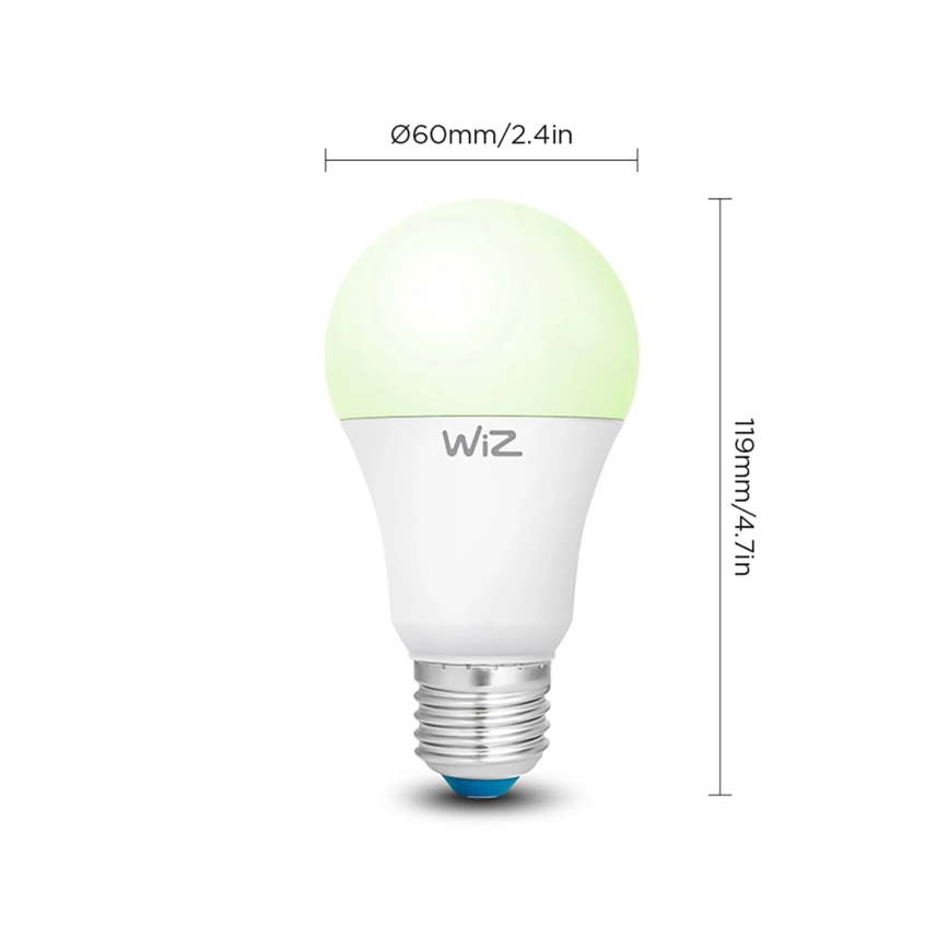 Komplektas 2x LED RGBW dimeriuojama lemputė A60 E27/9W/230V 2200-6500K Wi-Fi + nuotolinio valdymo pultas - WiZ