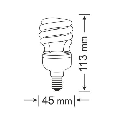 RINKINYS 2x Energiją taupanti lemputė E14/11W/230V