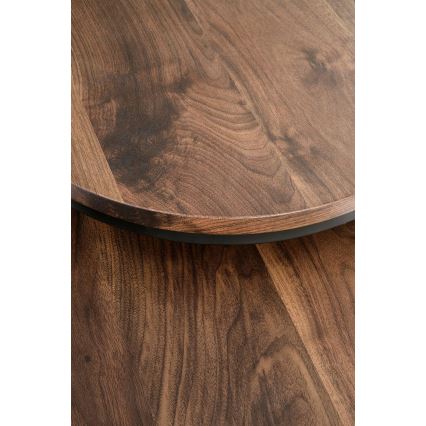 RINKINYS 2 vnt. konferencinis staliukas OREO skersmuo 43/53 cm juoda/riešutas
