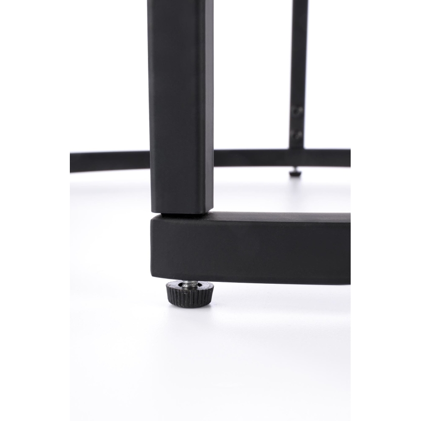 RINKINYS 2 vnt. konferencinis staliukas OREO skersmuo 43/53 cm juoda/riešutas