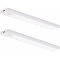 Rinkinys 2x LED įkraunami baldų šviestuvai su judesio ir sutemos jutikliu VIRO LED/1,2W/3,7V 800 mAh 3000/4000/6500K 30 cm balti