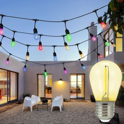 RINKINYS 2x LED Lemputė PARTY E27/0,3W/36V geltona