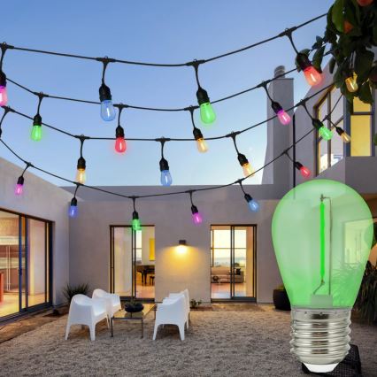 RINKINYS 2x LED Lemputė PARTY E27/0,3W/36V žalia