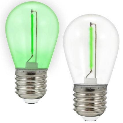 RINKINYS 2x LED Lemputė PARTY E27/0,3W/36V žalia