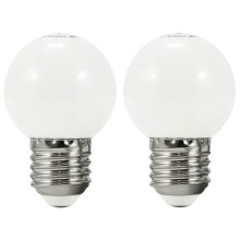 RINKINYS 2x LED Lemputė PARTY E27/0,5W/36V baltas