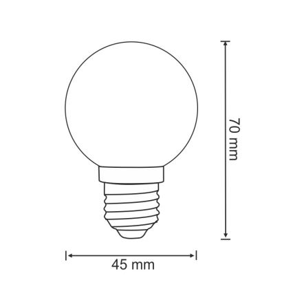 RINKINYS 2x LED Lemputė PARTY E27/0,5W/36V baltas