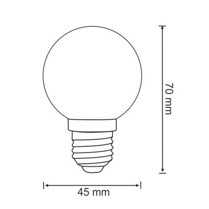 RINKINYS 2x LED Lemputė PARTY E27/0,5W/36V mėlyna