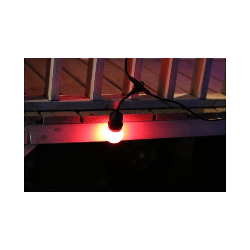 RINKINYS 2x LED Lemputė PARTY E27/0,5W/36V raudona