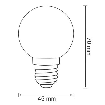 RINKINYS 2x LED Lemputė PARTY E27/0,5W/36V žalia